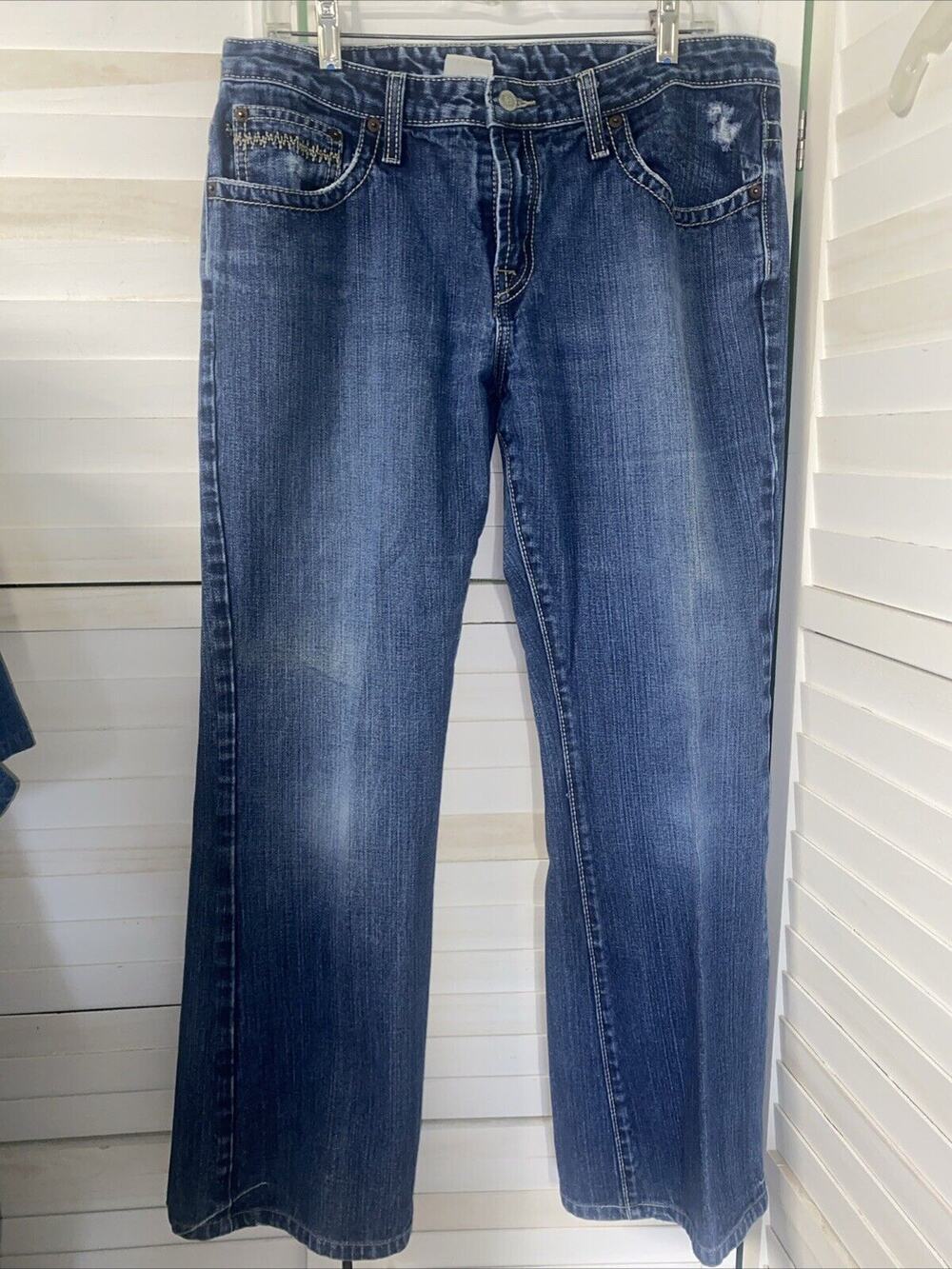 Southern Thread Blue Denim Boot Cut Jeans Sz 35 Regular 100% Cotton